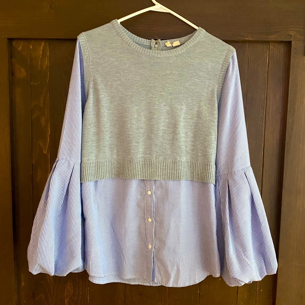 Moth by Anthropologie layered Sweater blouse sz M VGUC